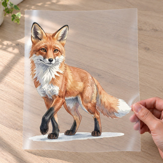 Bügelbild: Fuchs auf dem Heimweg inkl. Anleitung – auf Transferfolie