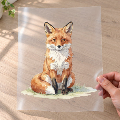 Bügelbild: Fuchs im Gras inkl. Anleitung – auf Transferfolie