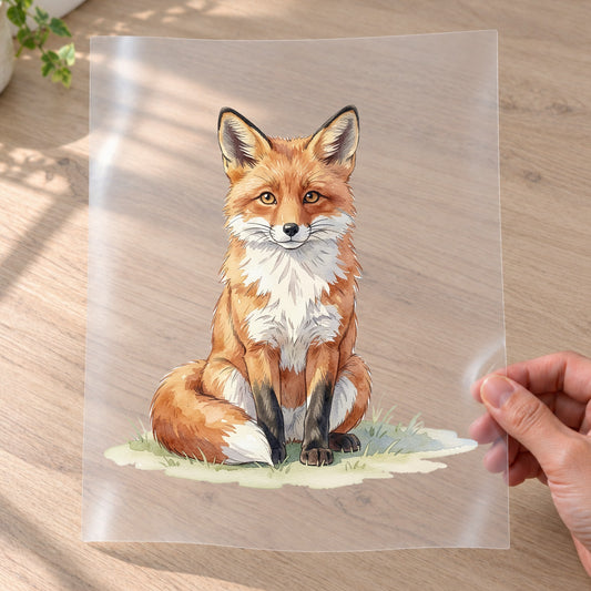 Bügelbild: Fuchs im Gras inkl. Anleitung – auf Transferfolie