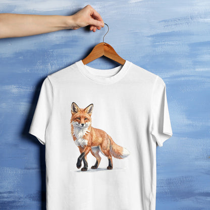 Bügelbild: Fuchs auf dem Heimweg inkl. Anleitung – auf weißem T-Shirt