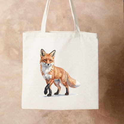 Bügelbild: Fuchs auf dem Heimweg inkl. Anleitung – auf Stofftasche