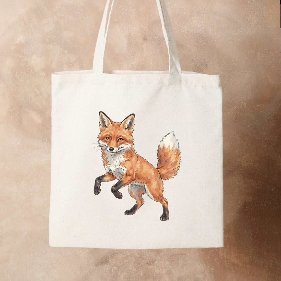 Bügelbild: Fuchs auf Zehen inkl. Anleitung – auf Stofftasche