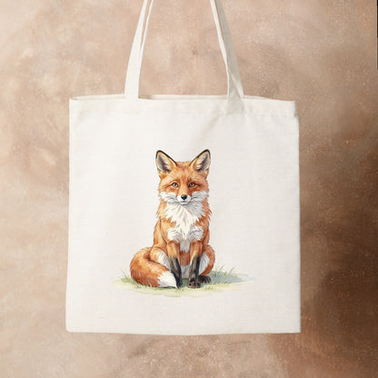 Bügelbild: Fuchs im Gras inkl. Anleitung – auf Stofftasche