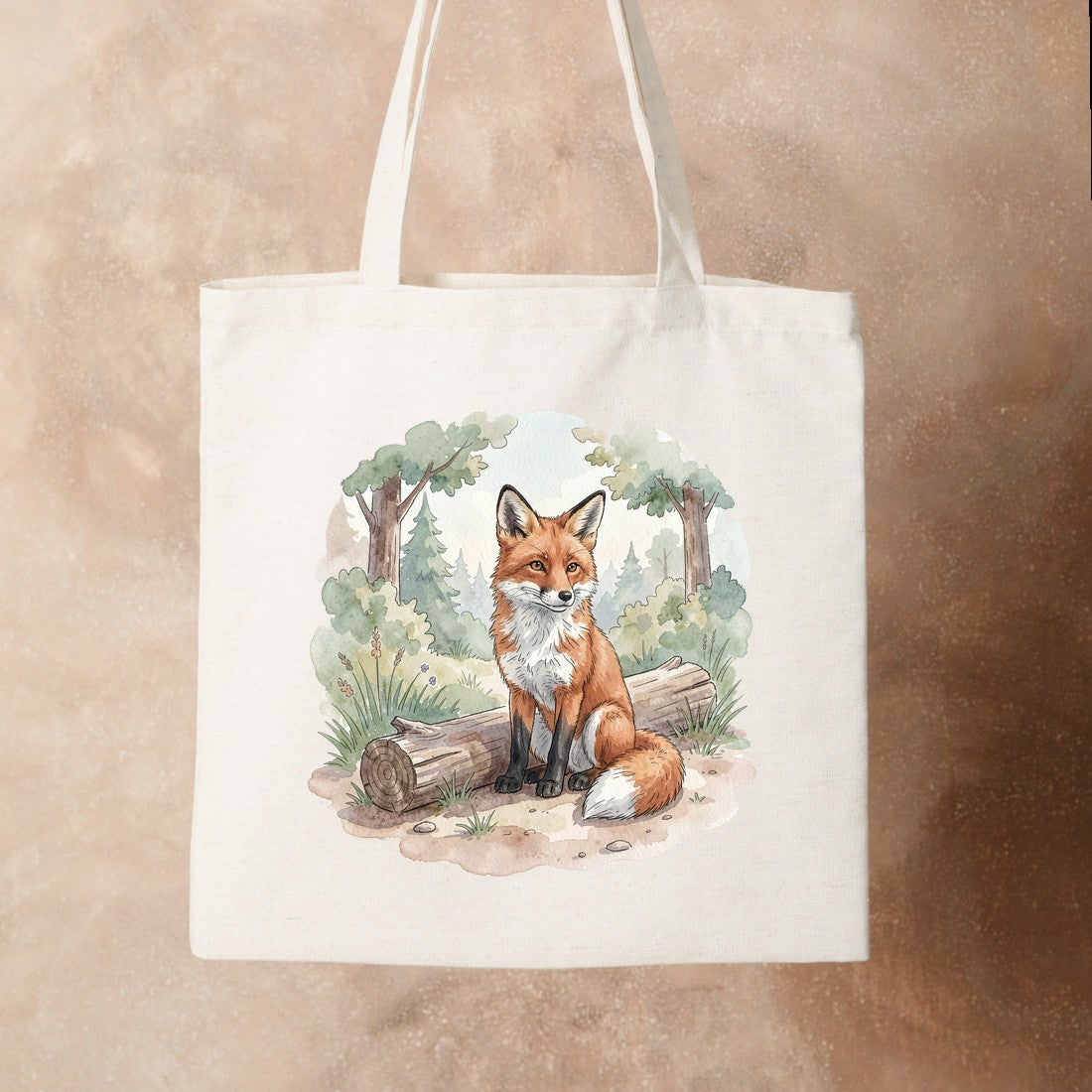 Bügelbild: Fuchs mit neugierigem Blick inkl. Anleitung – auf Stofftasche