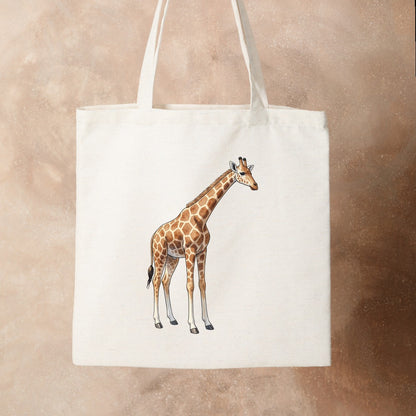 Bügelbild: Giraffe im Grasland inkl. Anleitung – auf Stofftasche