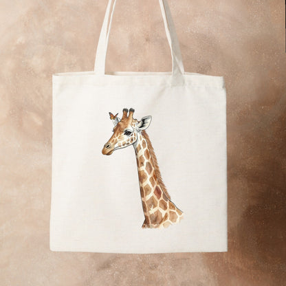 Bügelbild: Giraffe mit Schmetterling inkl. Anleitung – auf Stofftasche