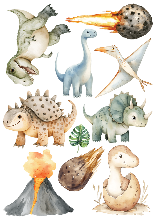10 Bügelbilder (Dinos)