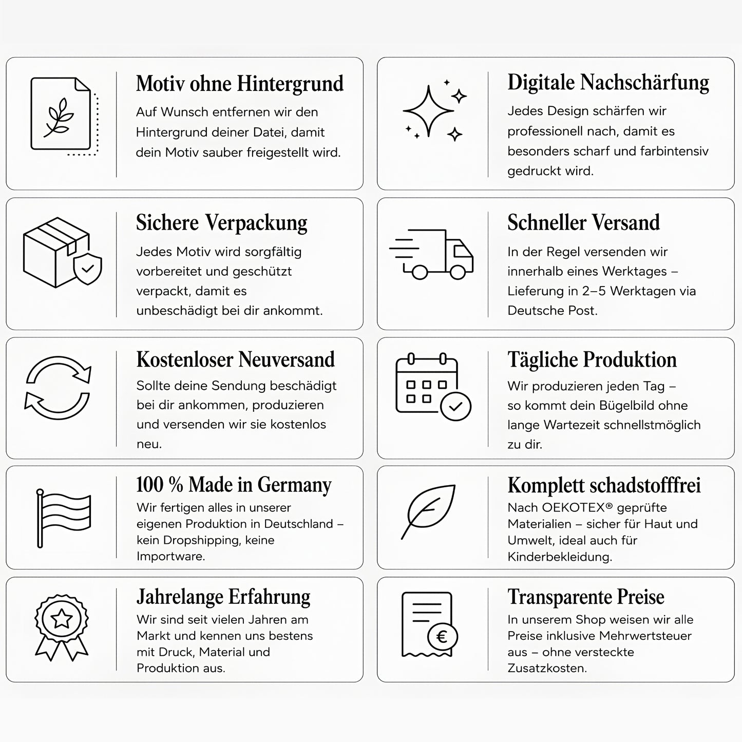 Bügelbild selbst gestalten und Bügelbild drucken lassen